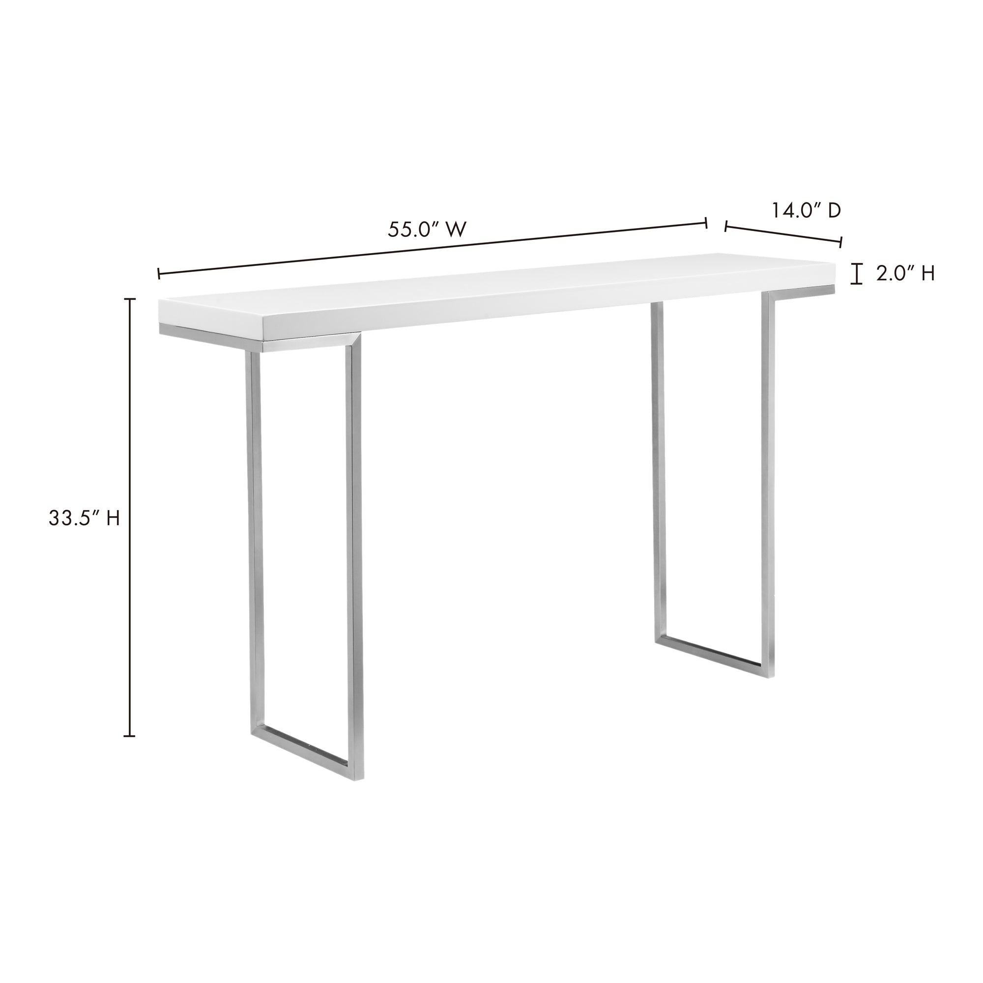 Moes Repetir Console Table White Lacquer ER-1023-18-0