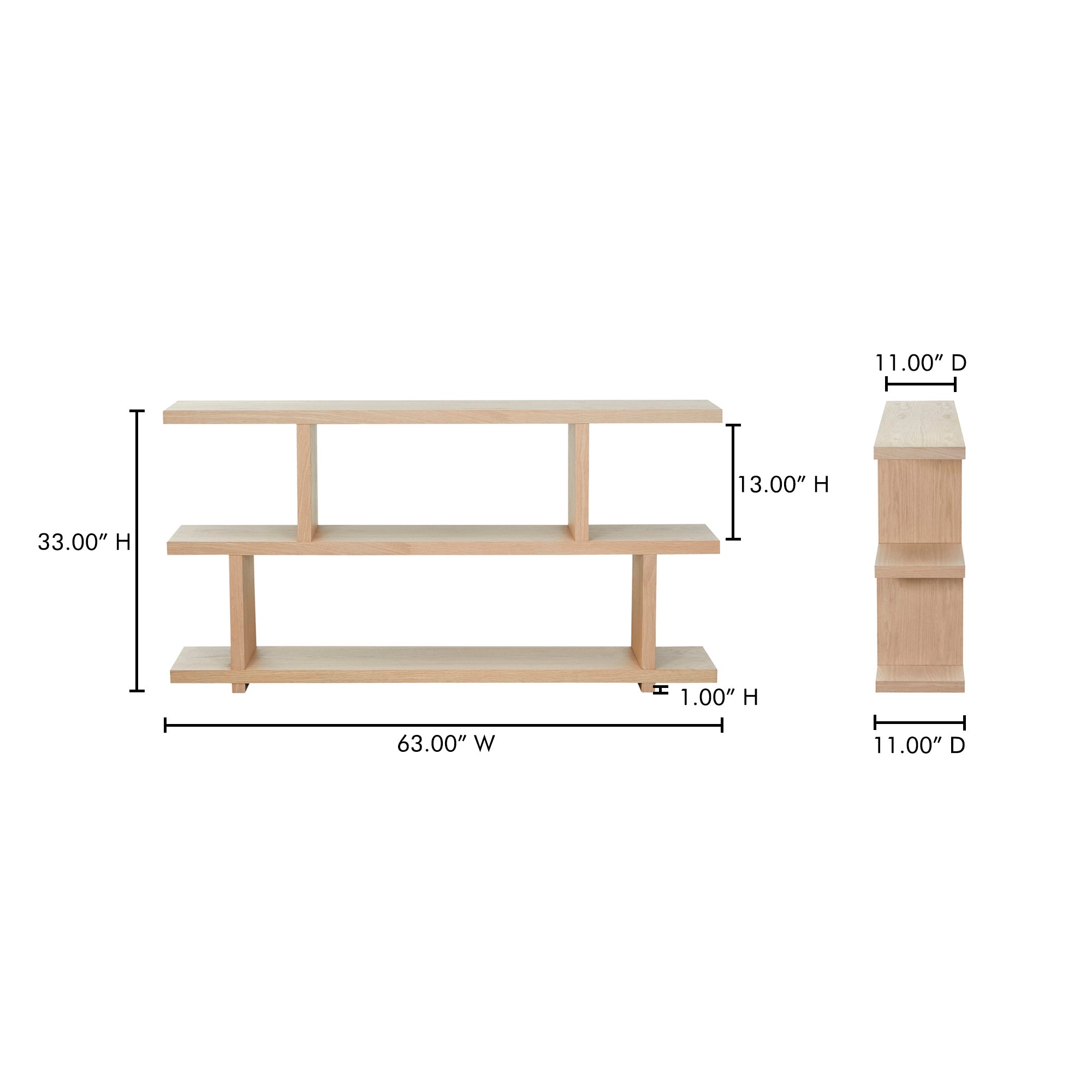 Moes Miri Small Shelf Oak ER-1072-24