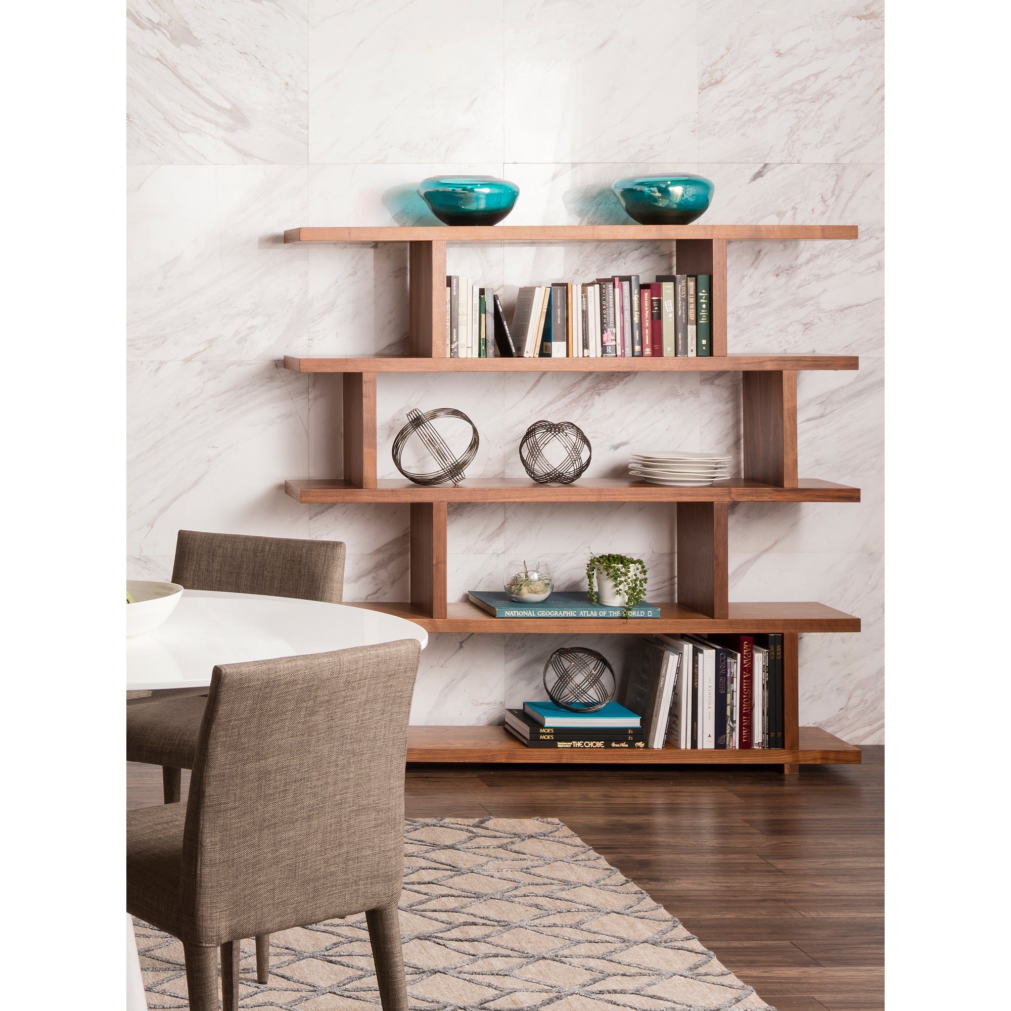 Moes Miri Large Shelf Walnut ER-1073-03