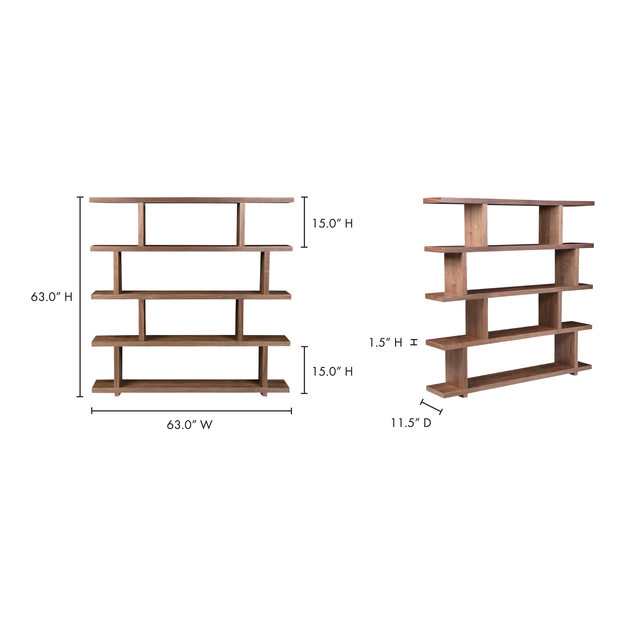 Moes Miri Large Shelf Walnut ER-1073-03