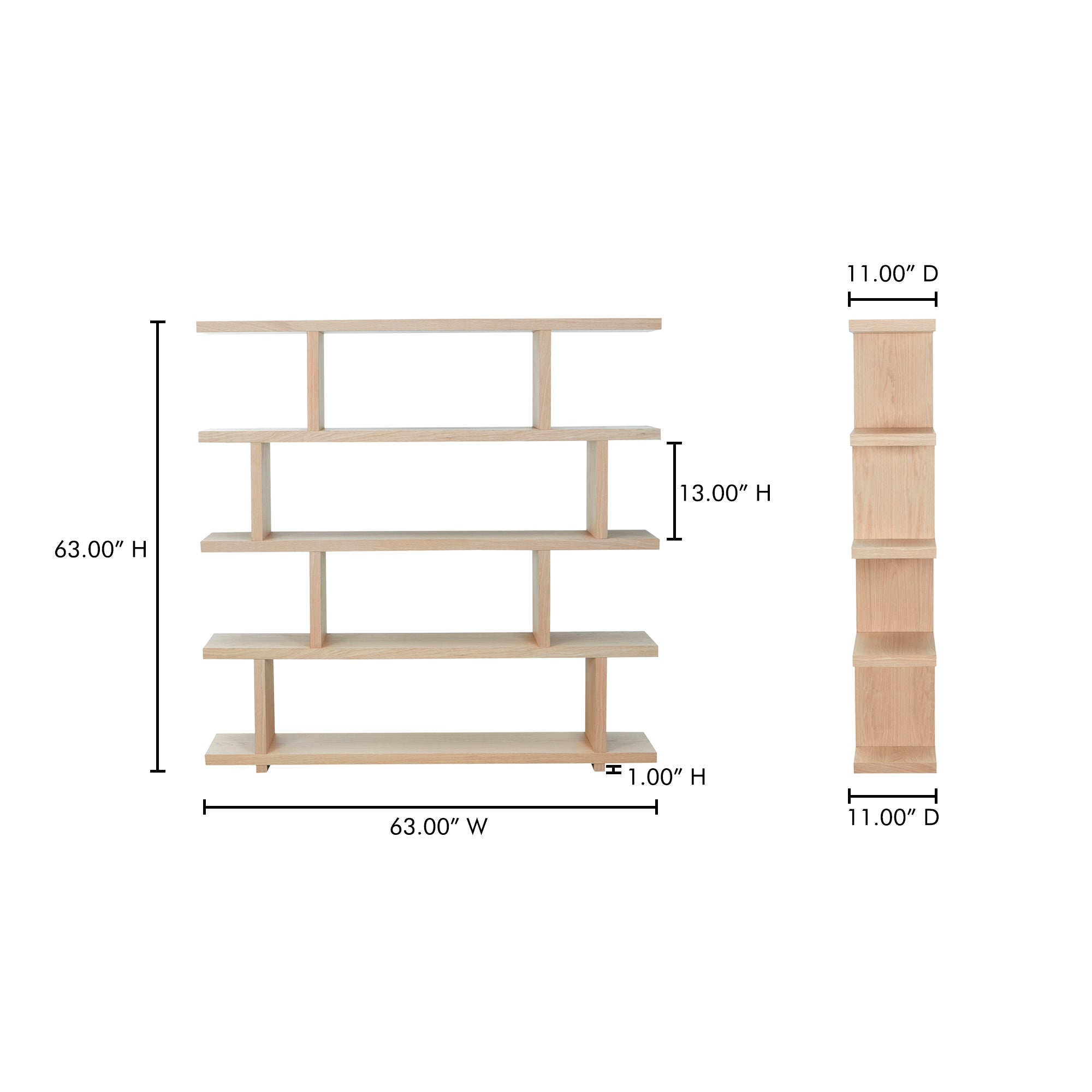 Moes Miri Large Shelf Oak ER-1073-24