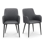 Moes Cantata Dining Chair Slate Vegan Leather - Set of Two ER-2040-02