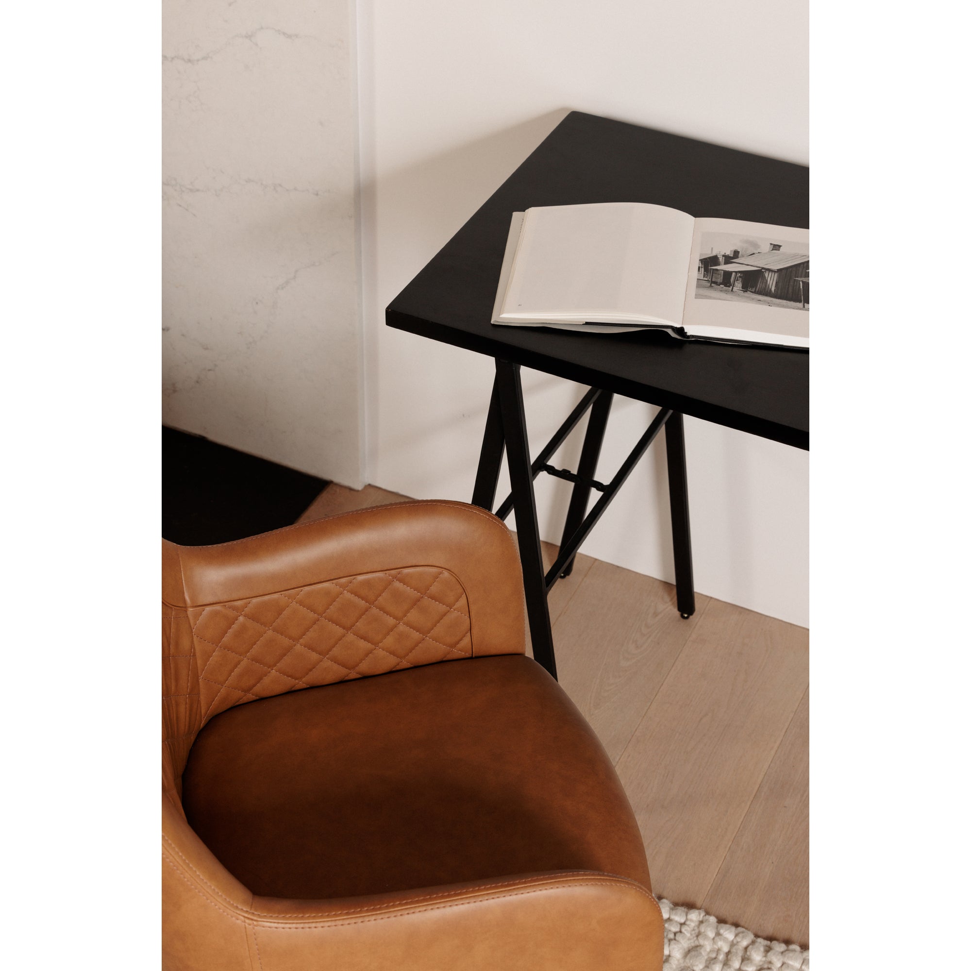 Moes Cantata Dining Chair Tawny Vegan Leather - Set Of Two ER-2040-40