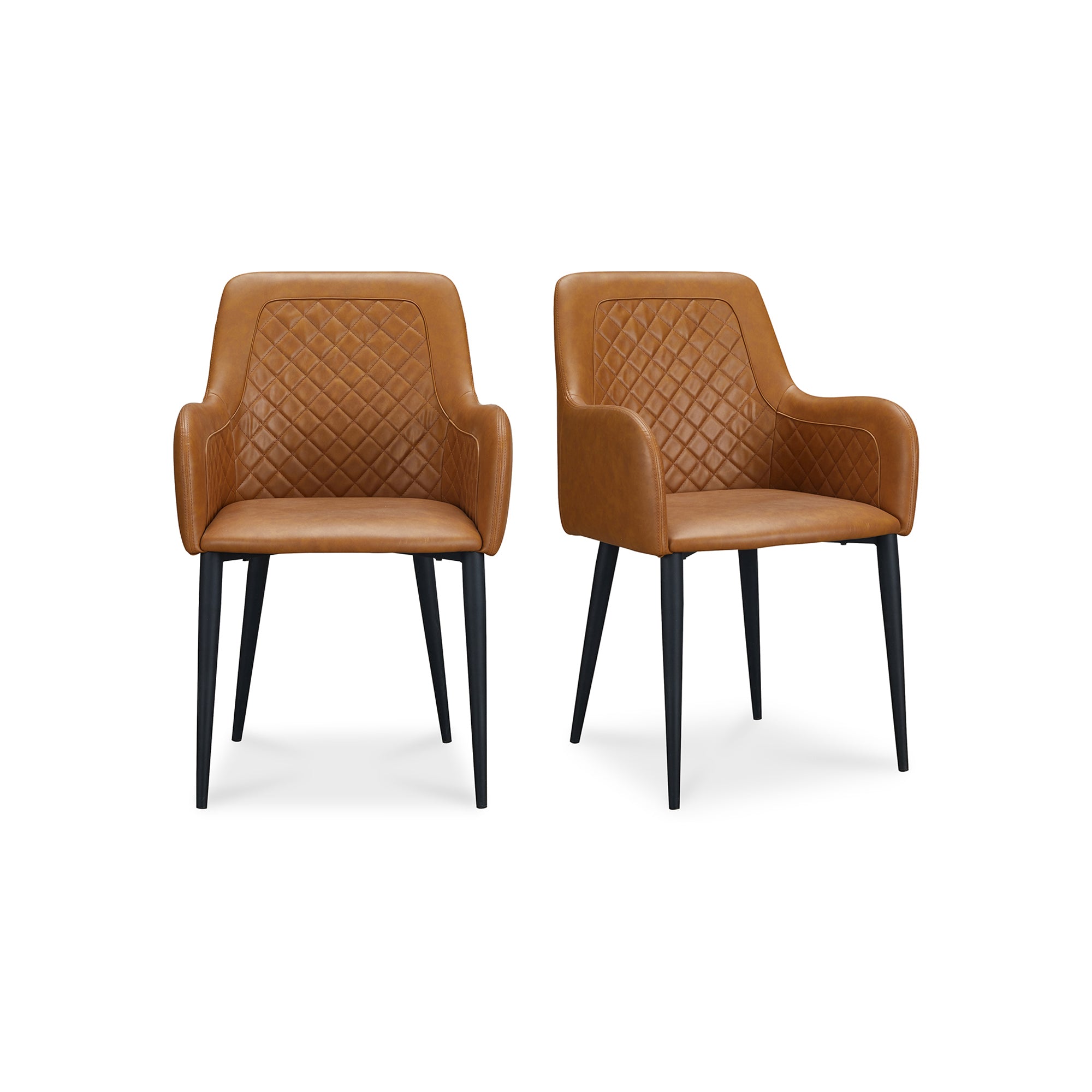 Moes Cantata Dining Chair Tawny Vegan Leather - Set Of Two ER-2040-40