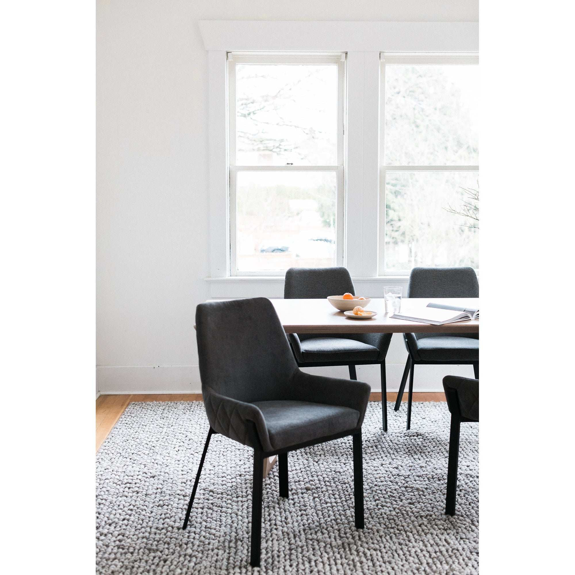 Moes Lloyd Dining Chair Dark Grey - Set Of Two ER-2082-25
