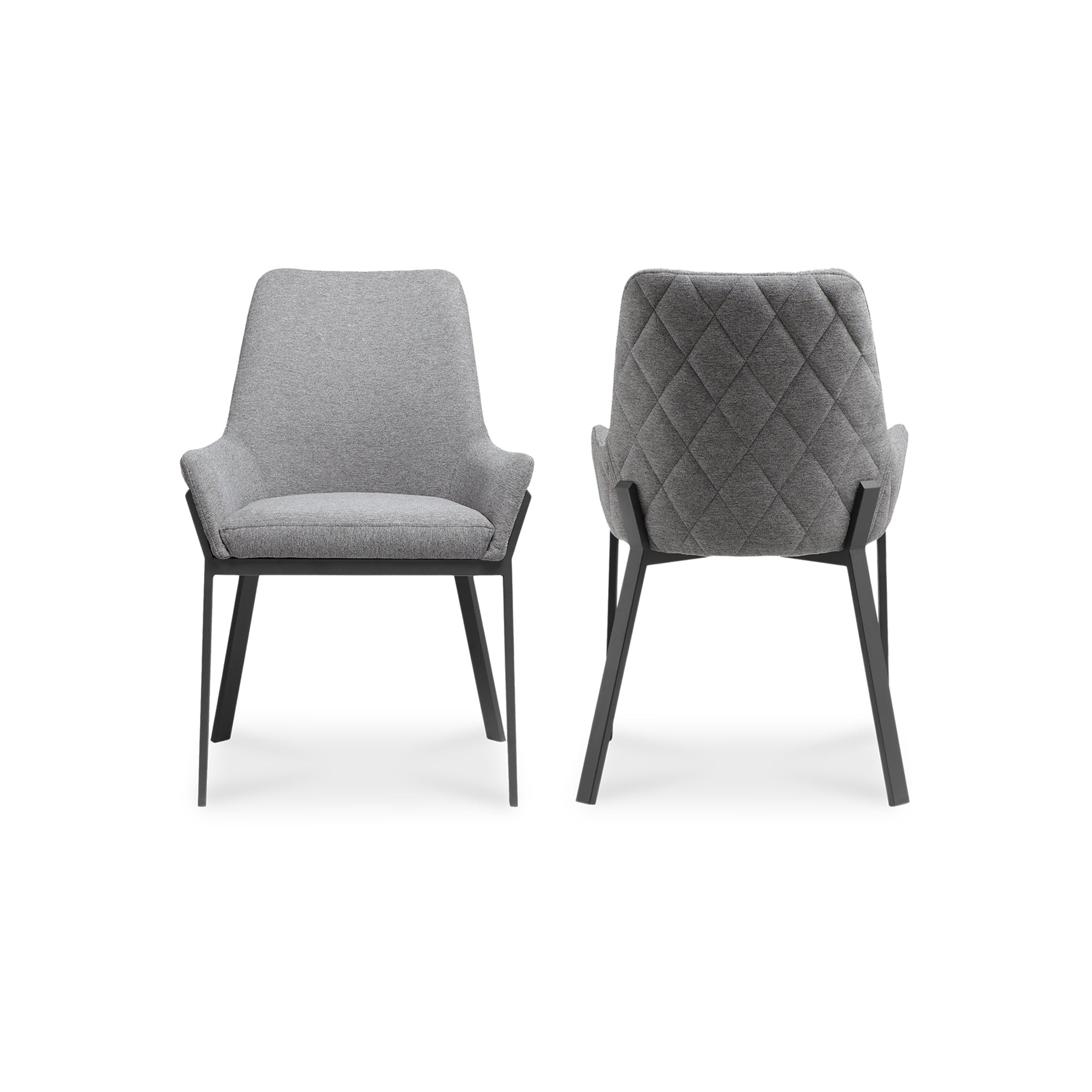 Moes Lloyd Dining Chair Dark Grey - Set Of Two ER-2082-25