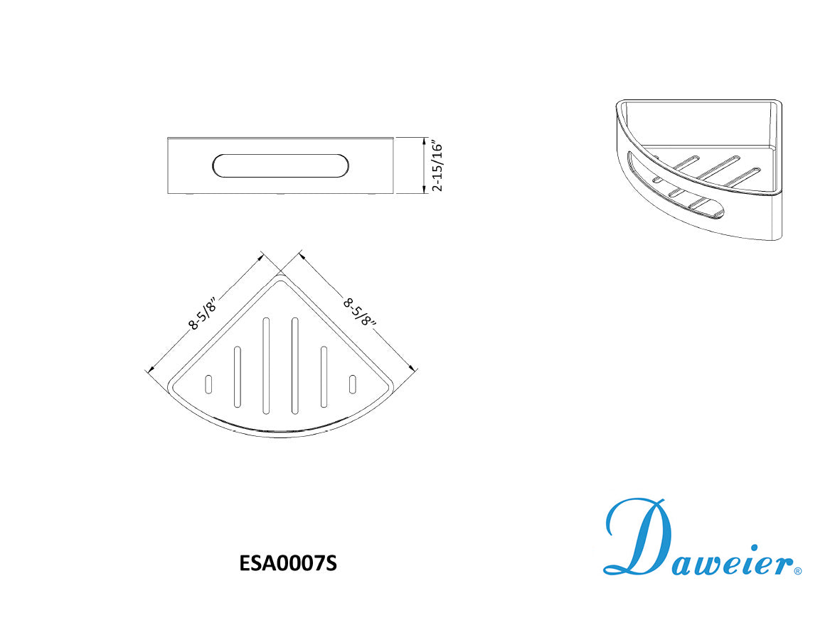 Daweier Corner Shower Basket ESA0007S