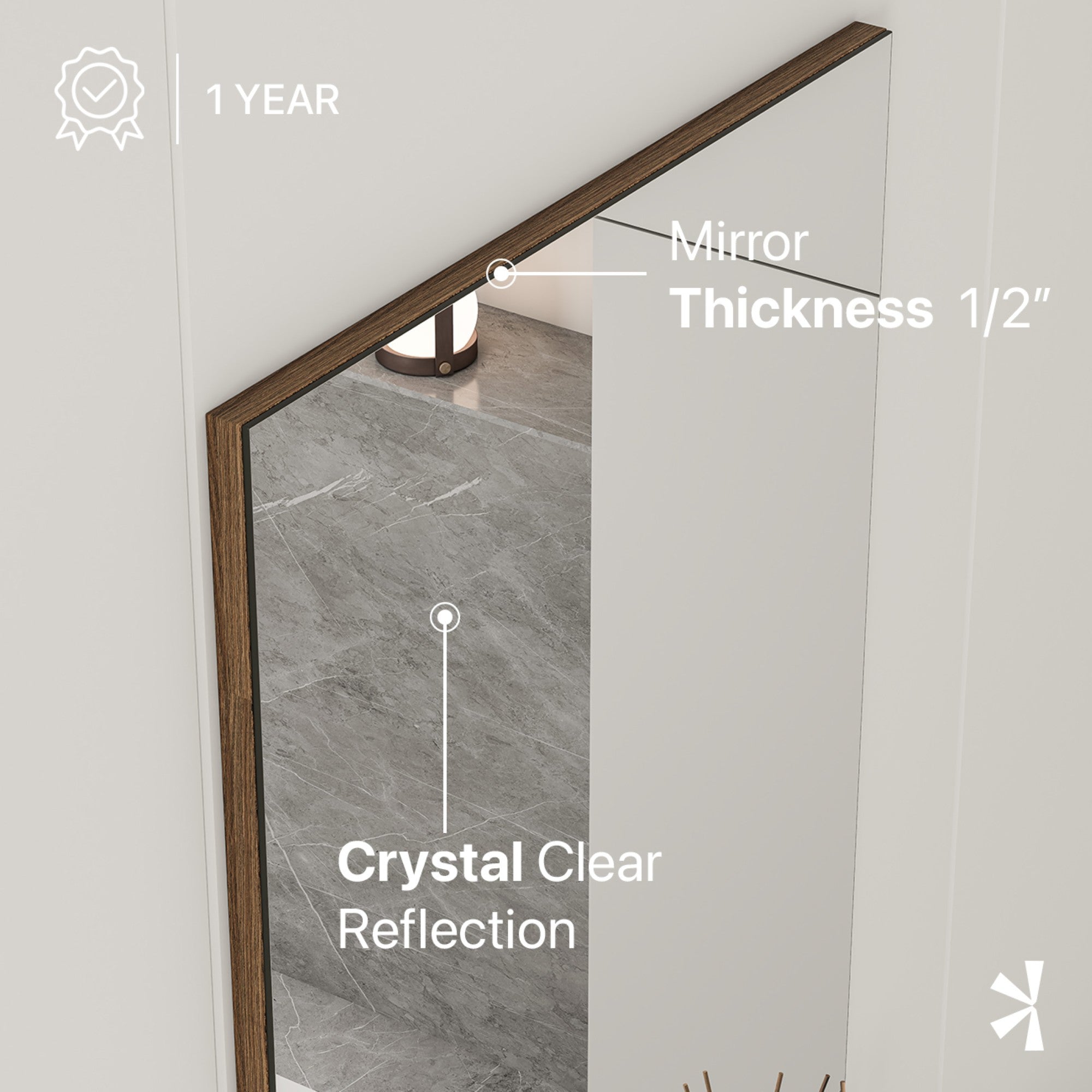 Eviva Sax Metal Framed Mirror