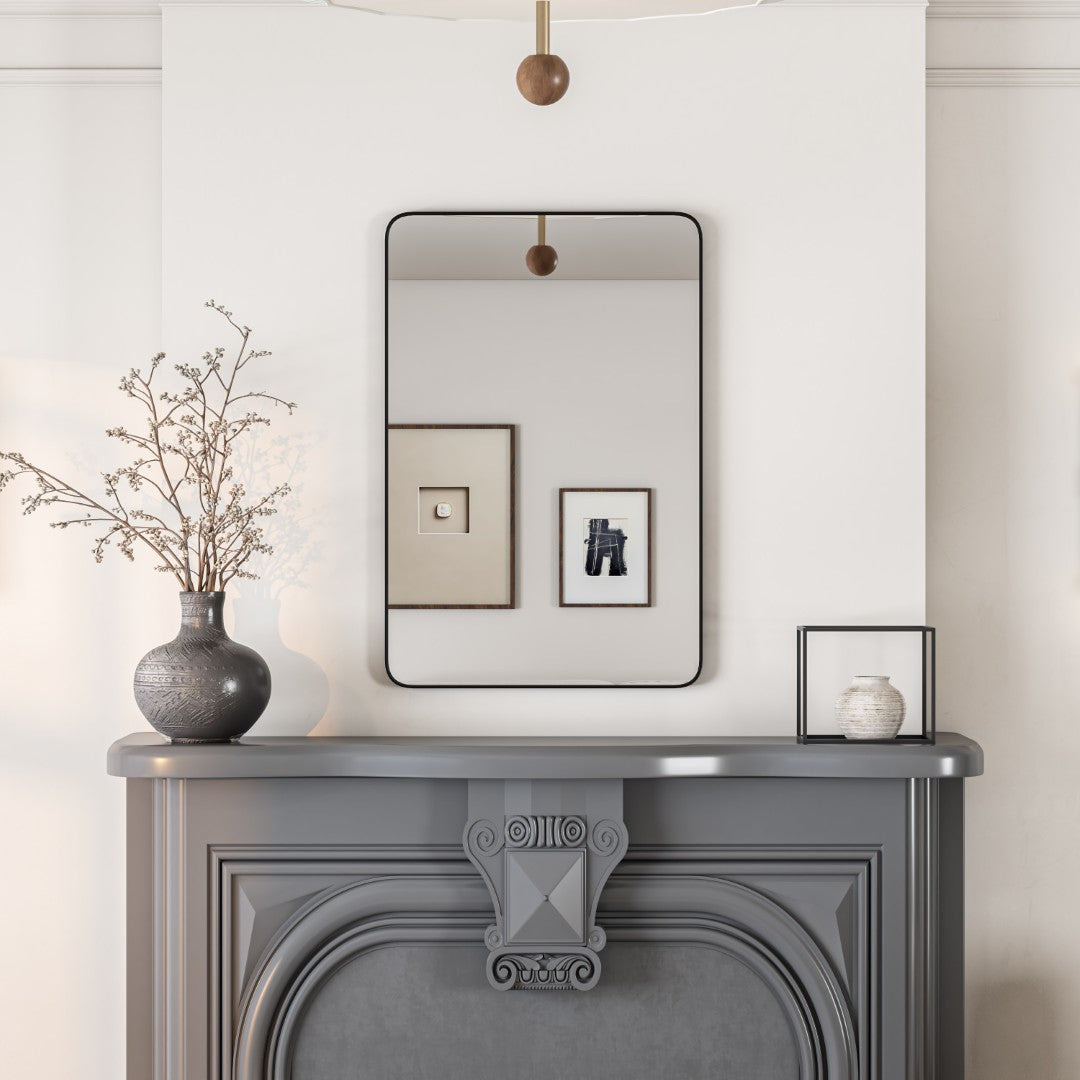 Eviva Harmony Black Metal Framed Mirror