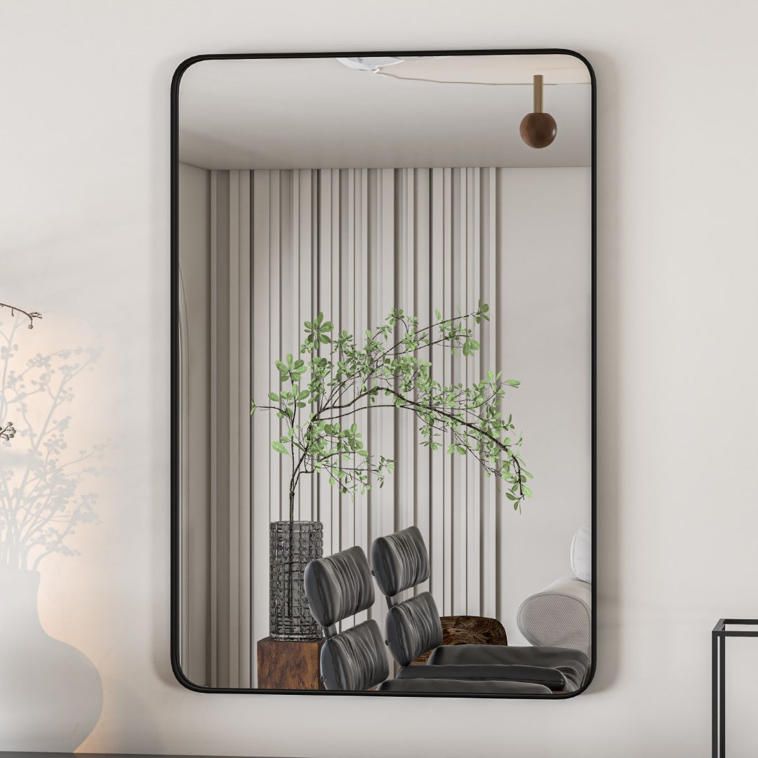 Eviva Harmony Black Metal Framed Mirror