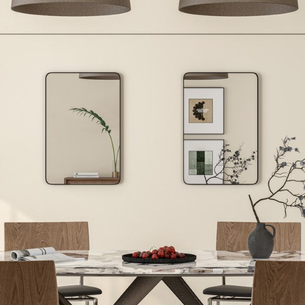Eviva Harmony Black Metal Framed Mirror