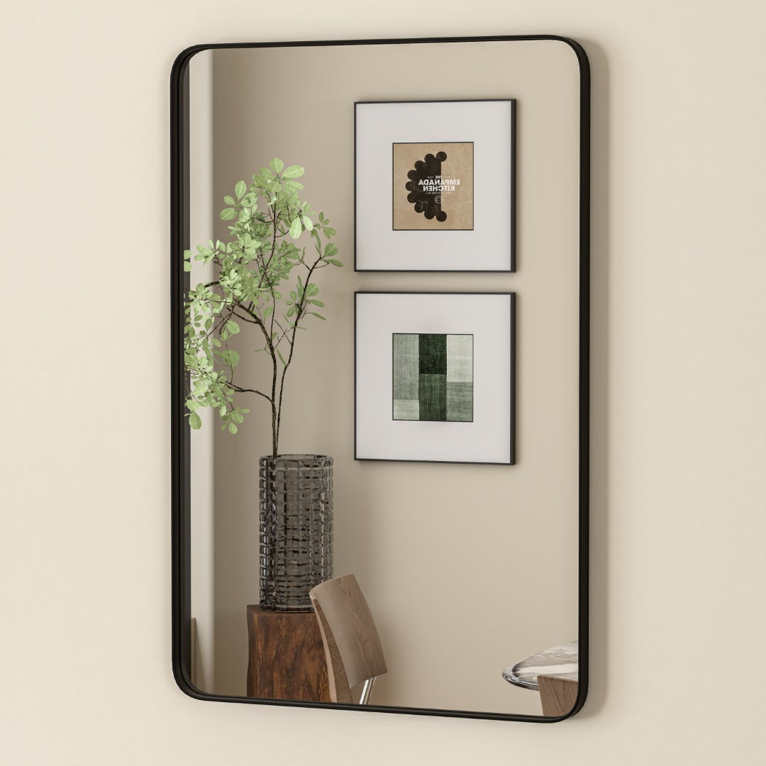 Eviva Harmony Black Metal Framed Mirror