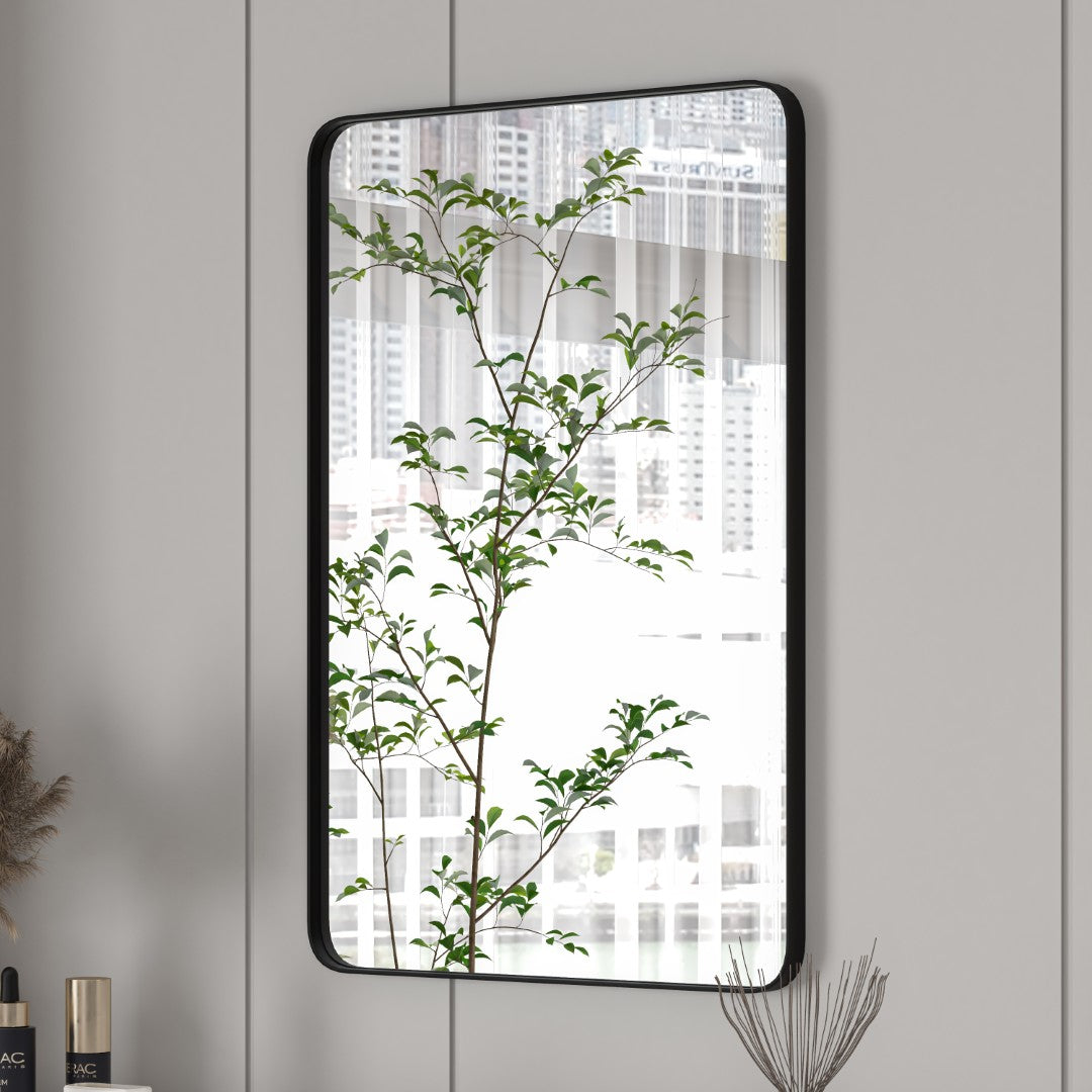 Eviva Harmony Black Metal Framed Mirror
