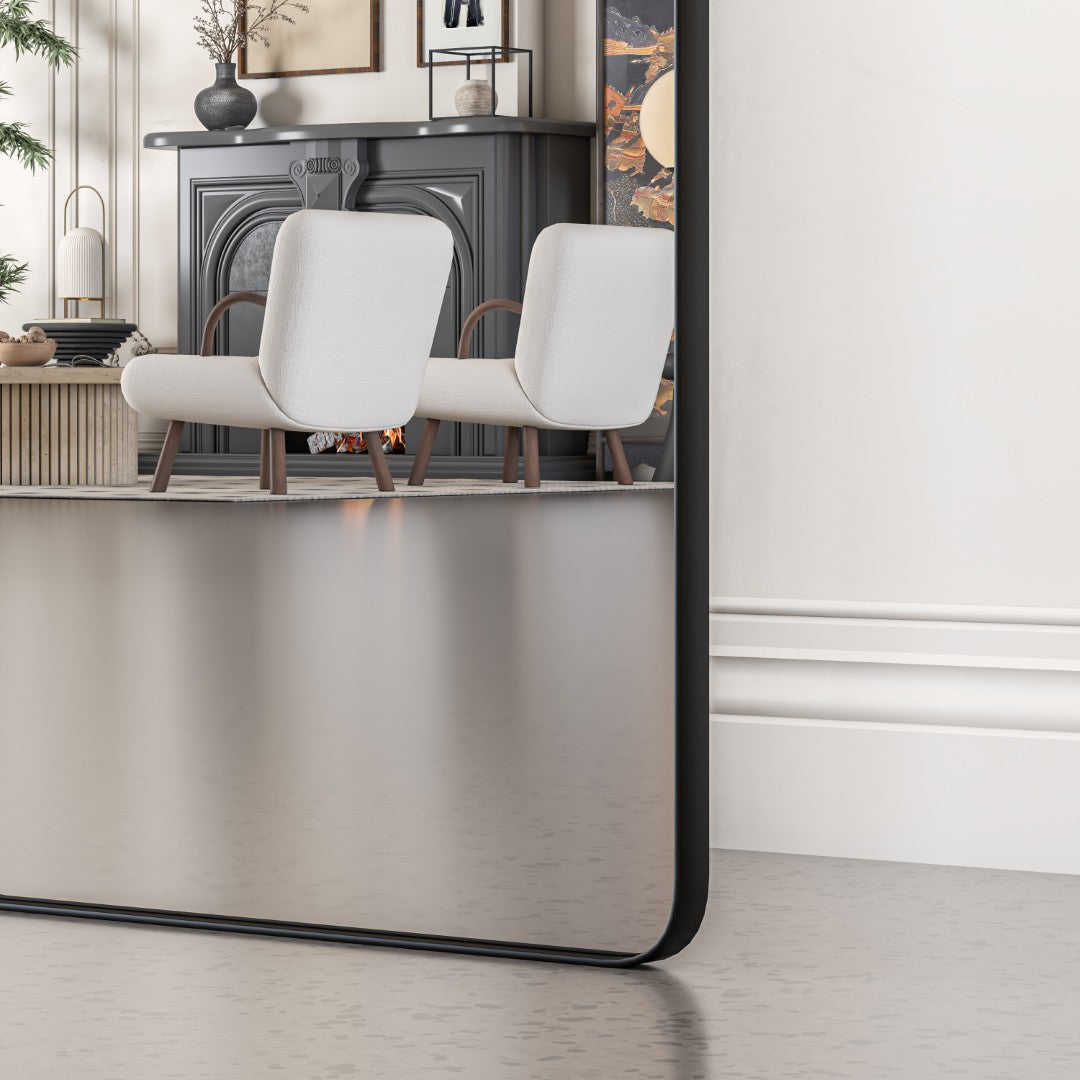 Eviva Harmony Black Metal Framed Mirror