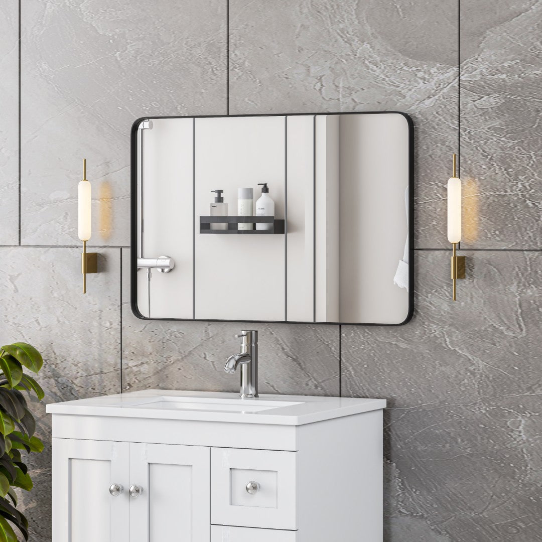 Eviva Harmony Black Metal Framed Mirror