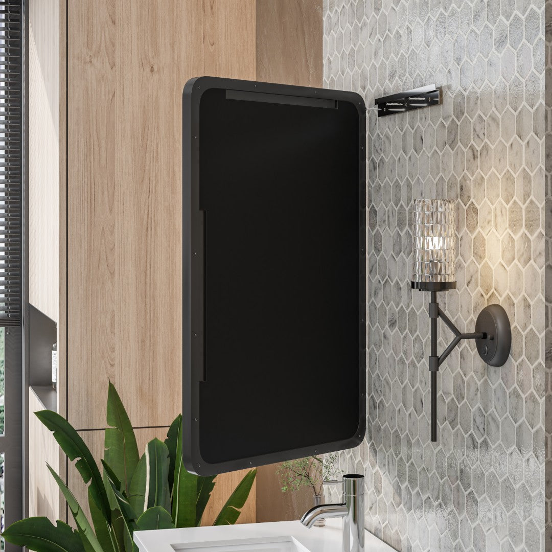 Eviva Harmony Black Metal Framed Mirror