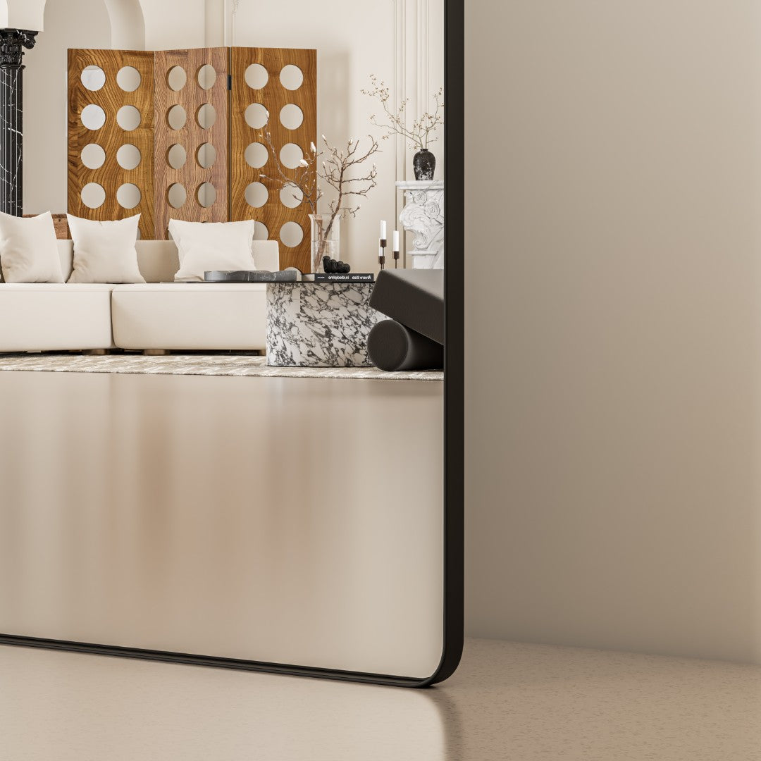 Eviva Harmony Black Metal Framed Mirror
