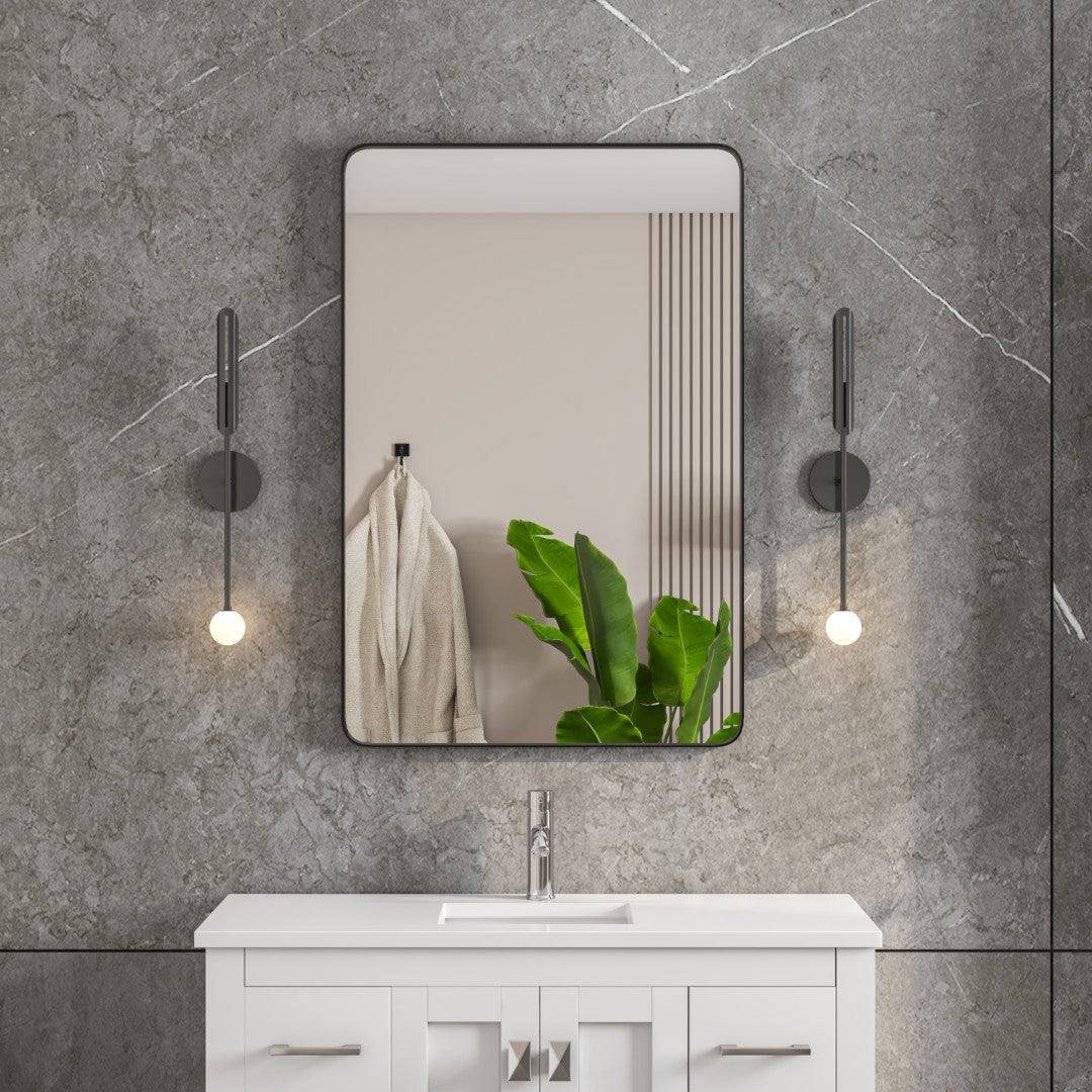 Eviva Harmony Black Metal Framed Mirror