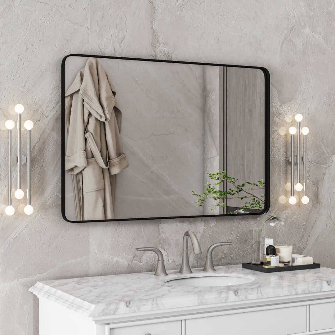 Eviva Harmony Black Metal Framed Mirror