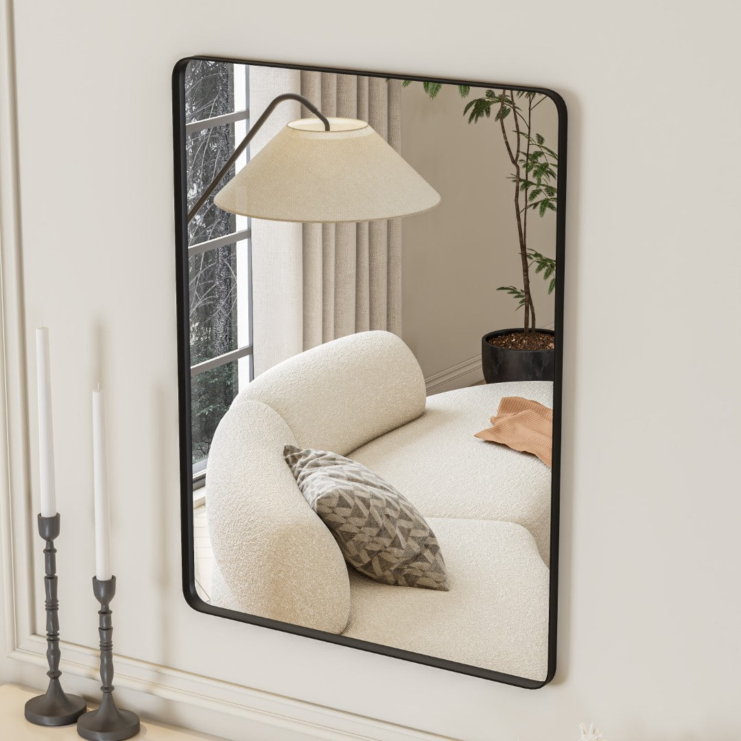 Eviva Harmony Black Metal Framed Mirror