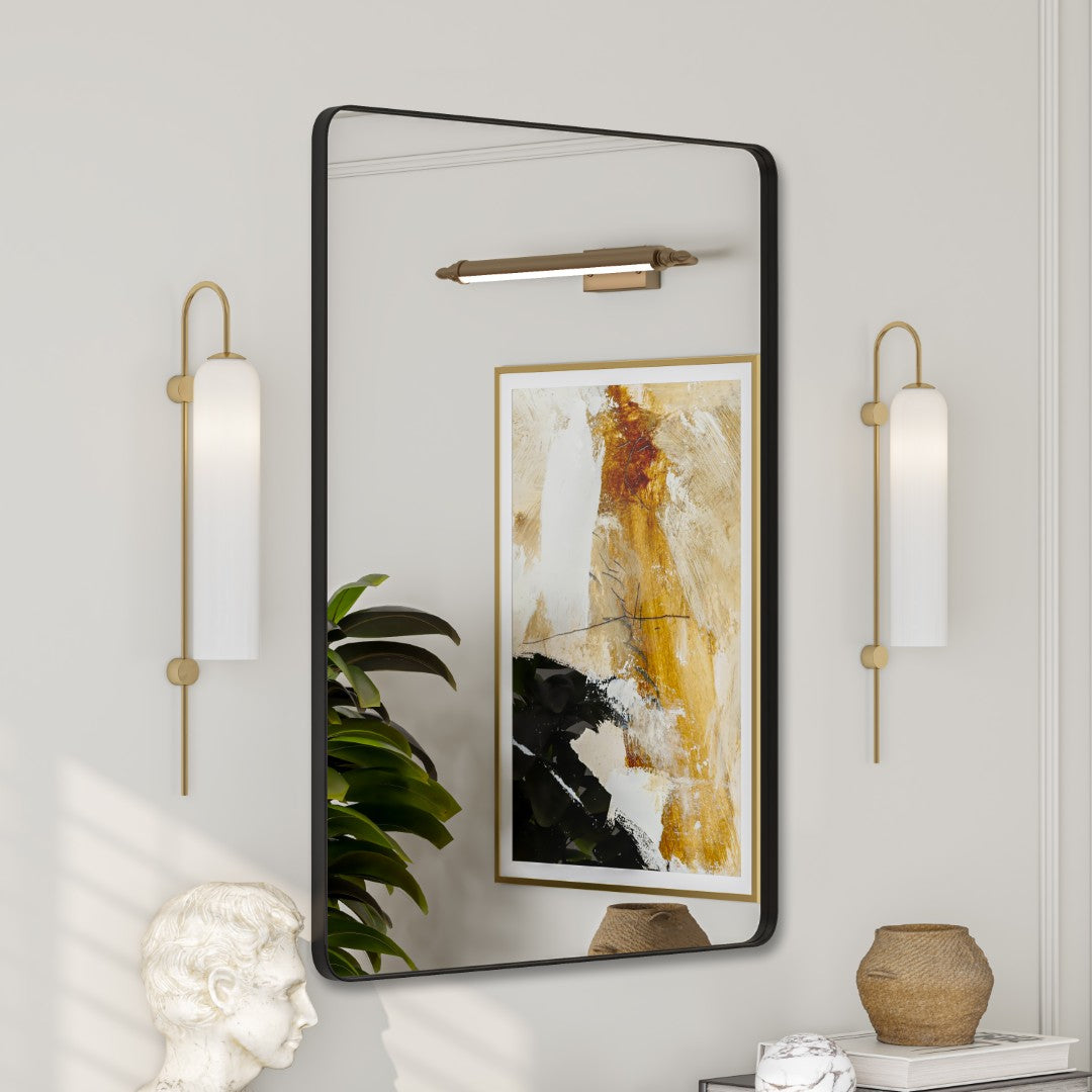 Eviva Harmony Black Metal Framed Mirror