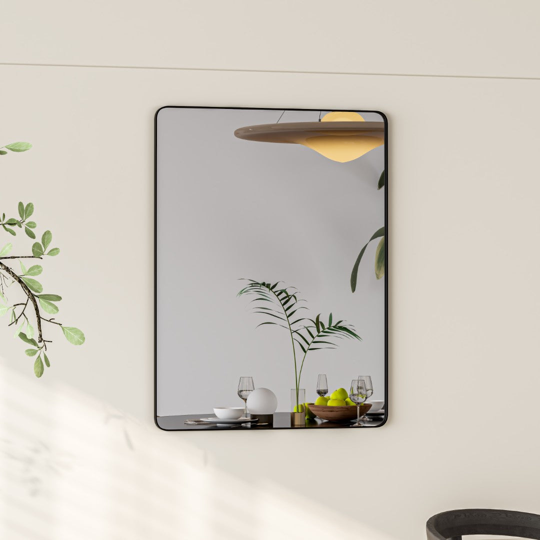 Eviva Harmony Black Metal Framed Mirror