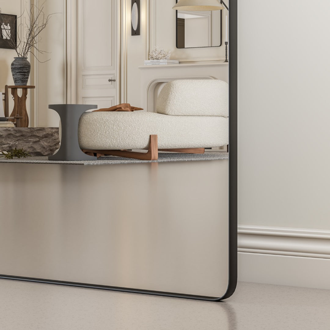 Eviva Harmony Black Metal Framed Mirror
