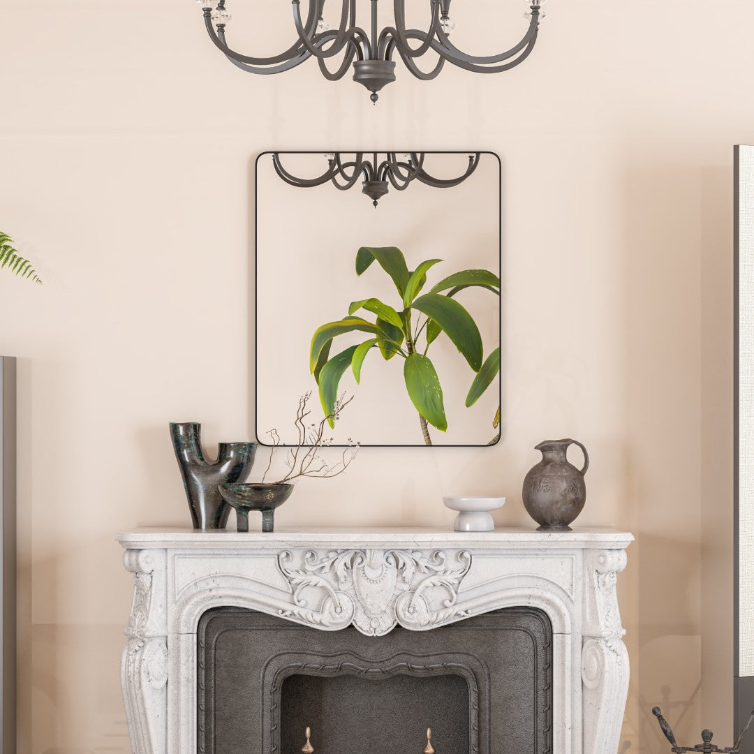 Eviva Harmony Black Metal Framed Mirror