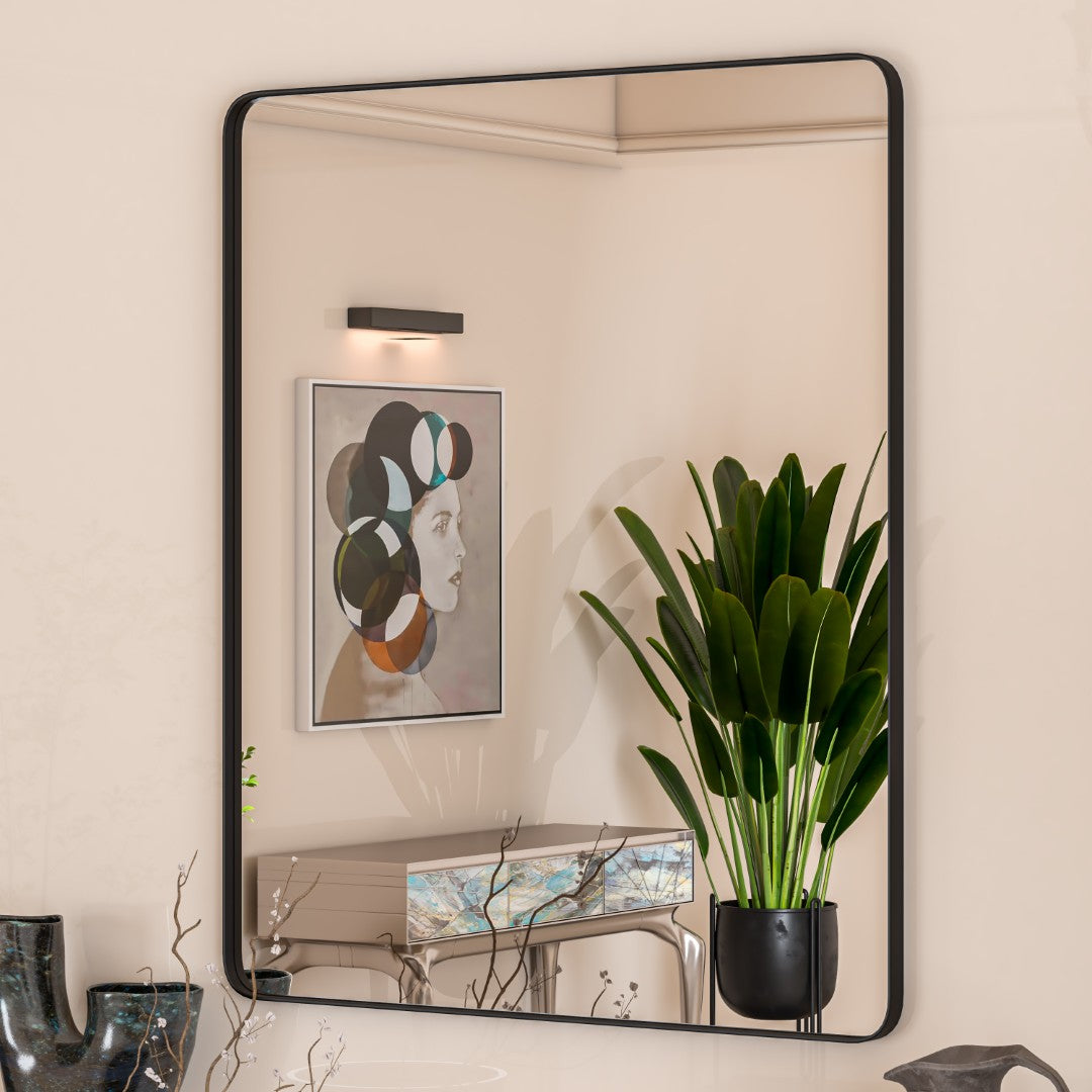 Eviva Harmony Black Metal Framed Mirror