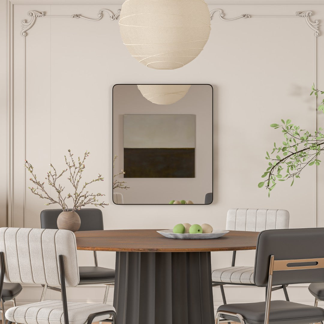 Eviva Harmony Black Metal Framed Mirror