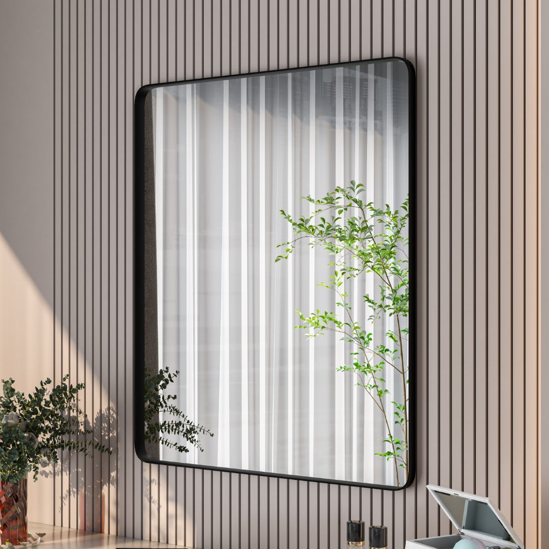 Eviva Harmony Black Metal Framed Mirror
