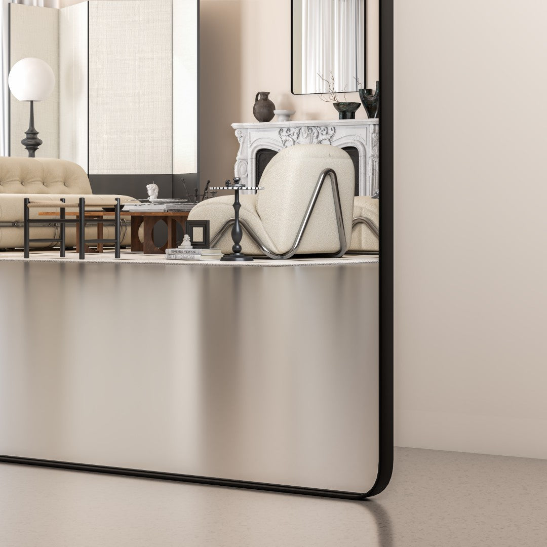 Eviva Harmony Black Metal Framed Mirror