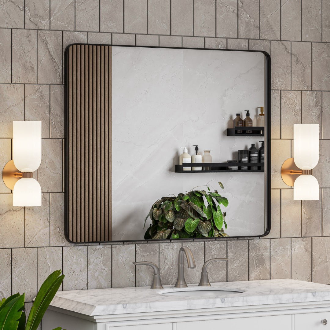 Eviva Harmony Black Metal Framed Mirror