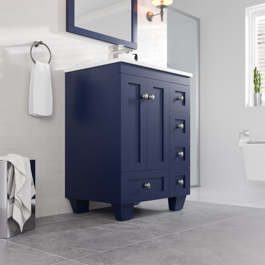 Eviva Acclaim Bath Vanity with Counter Top and Undermount Porcelain Sink (24"-30")