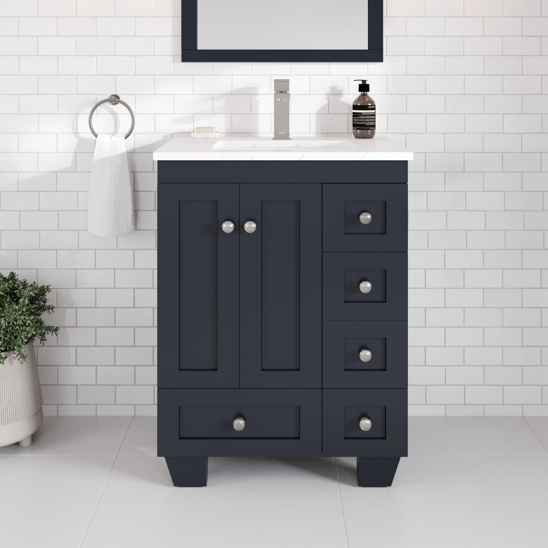 Eviva Acclaim Bath Vanity with Counter Top and Undermount Porcelain Sink (24"-30")