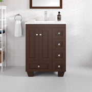 Eviva Acclaim Bath Vanity with Counter Top and Undermount Porcelain Sink (24"-30")