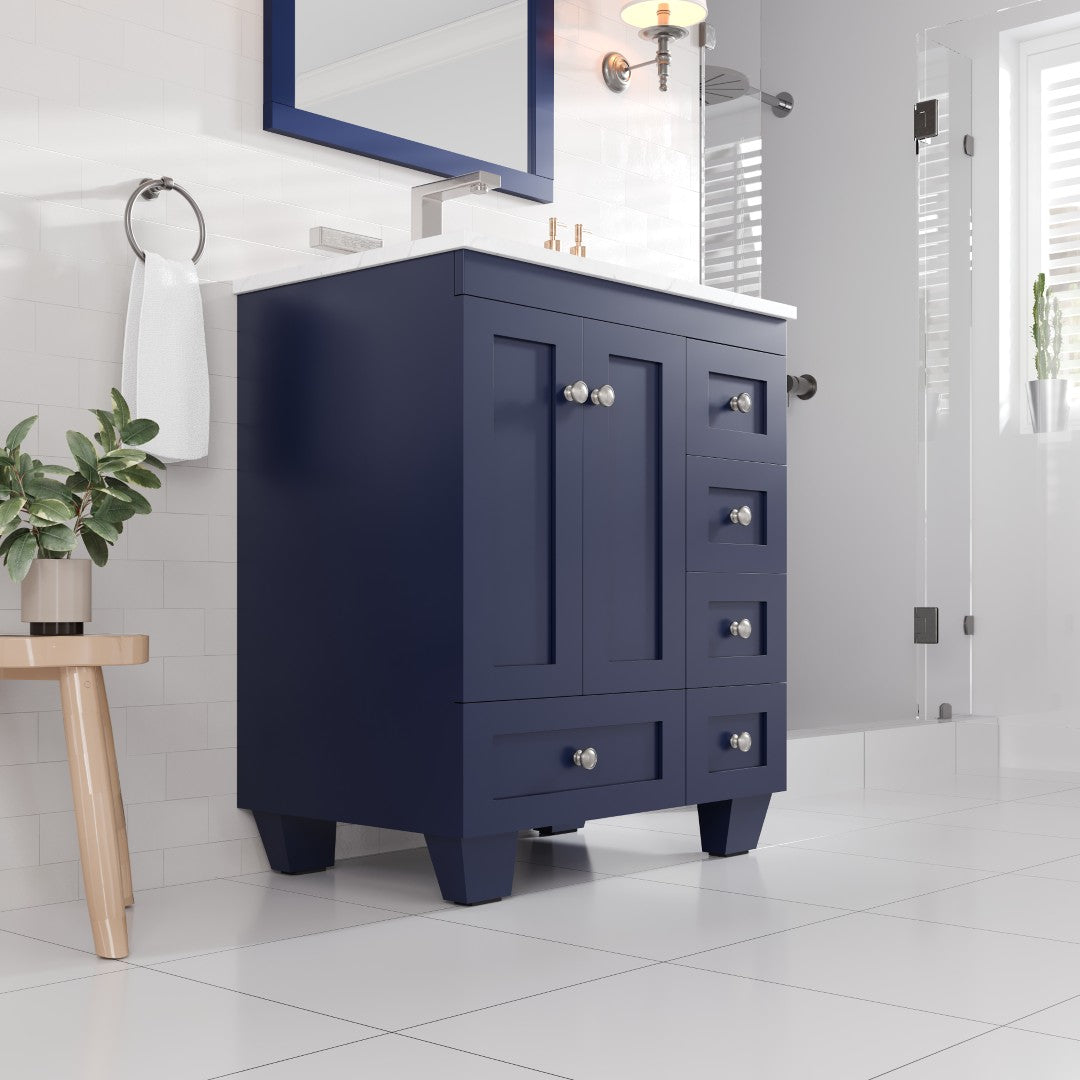 Eviva Acclaim Bath Vanity with Counter Top and Undermount Porcelain Sink (24"-30")