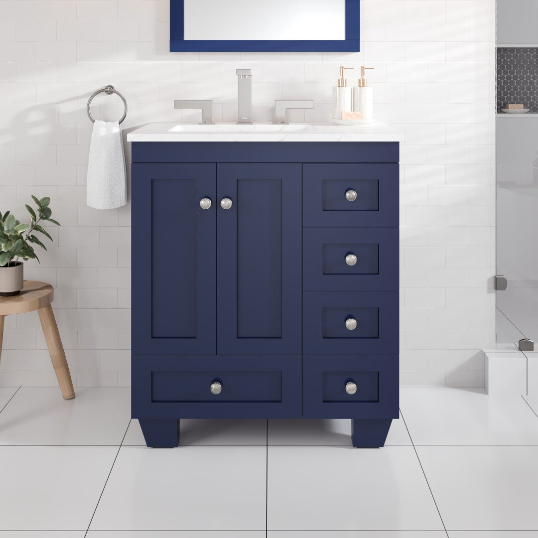 Eviva Acclaim Bath Vanity with Counter Top and Undermount Porcelain Sink (24"-30")