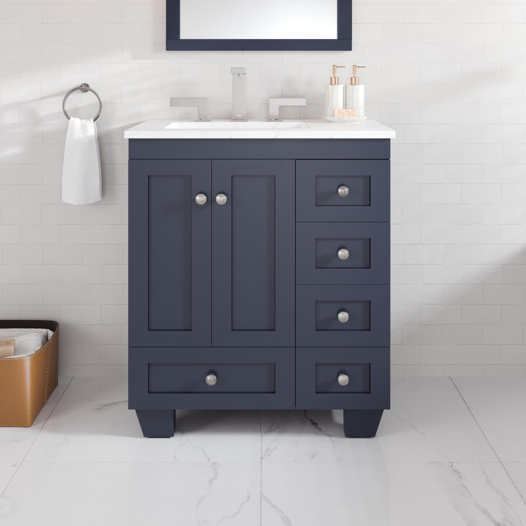 Eviva Acclaim Bath Vanity with Counter Top and Undermount Porcelain Sink (24"-30")