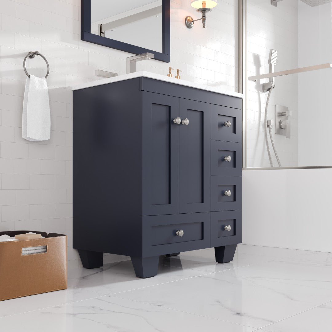 Eviva Acclaim Bath Vanity with Counter Top and Undermount Porcelain Sink (24"-30")