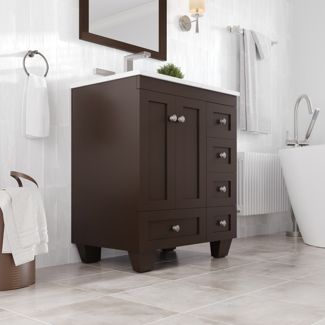 Eviva Acclaim Bath Vanity with Counter Top and Undermount Porcelain Sink (24"-30")