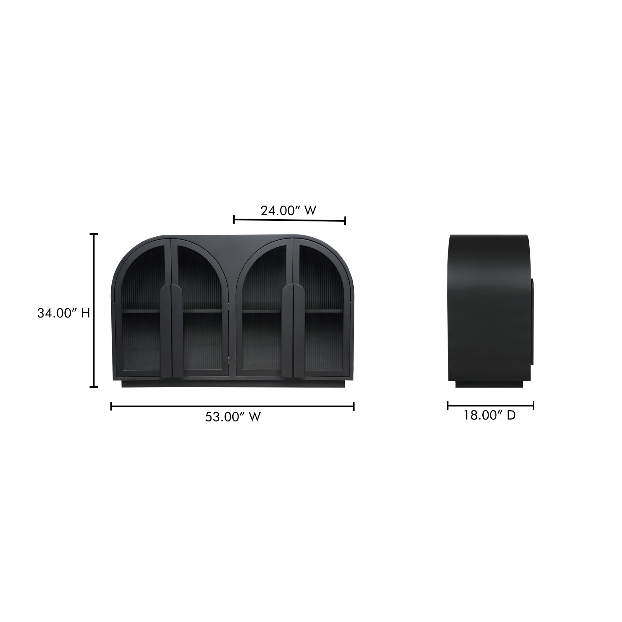 Moes Salone Cabinet Black EW-1007-02