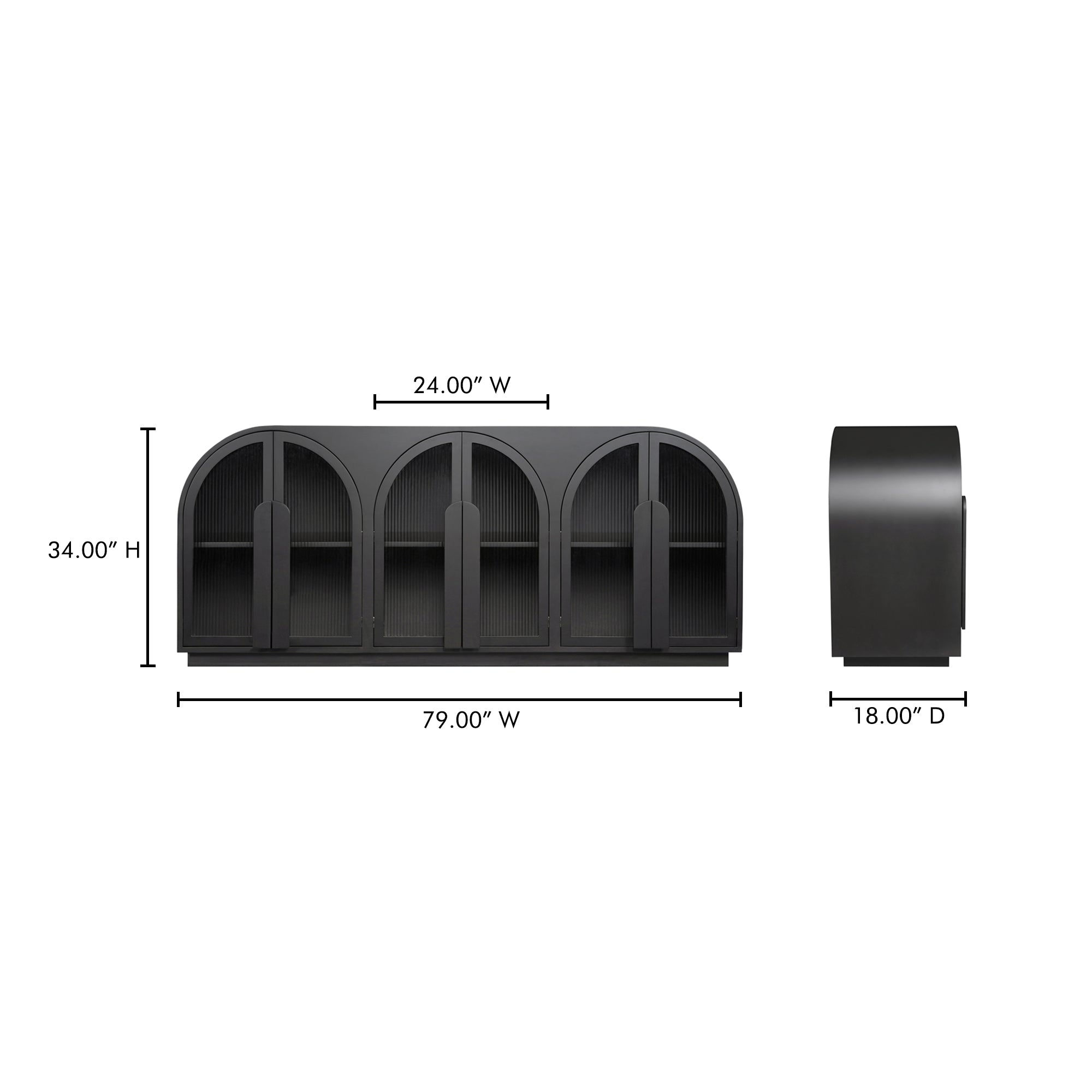 Moes Salone Sideboard Black EW-1008-02