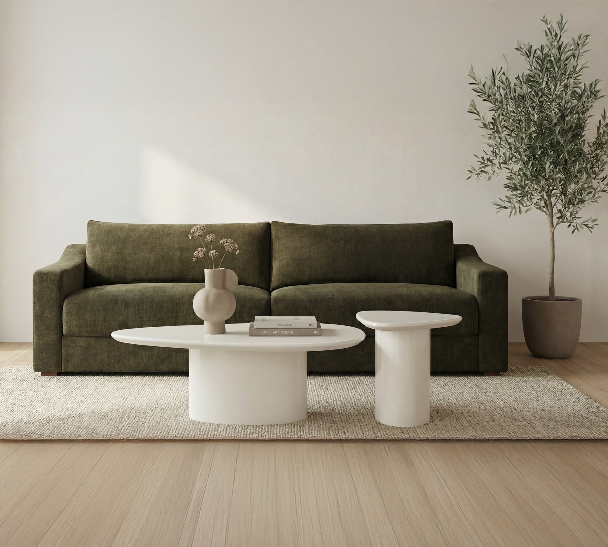 Moes Eden Coffee Table Ivory Lacquer EW-1017-05-0