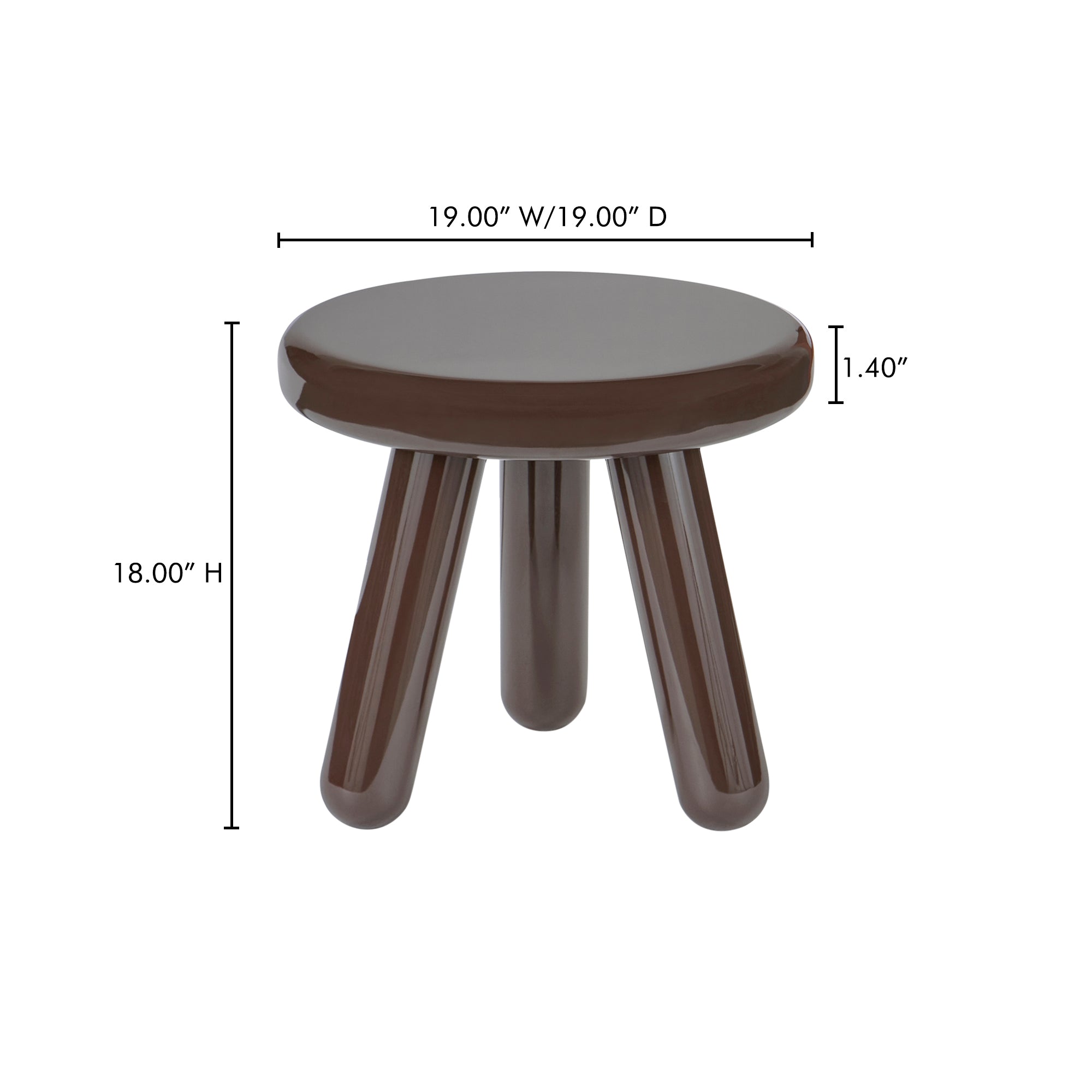Moes Joy Accent Table Dark Brown Lacquer EW-1020-20