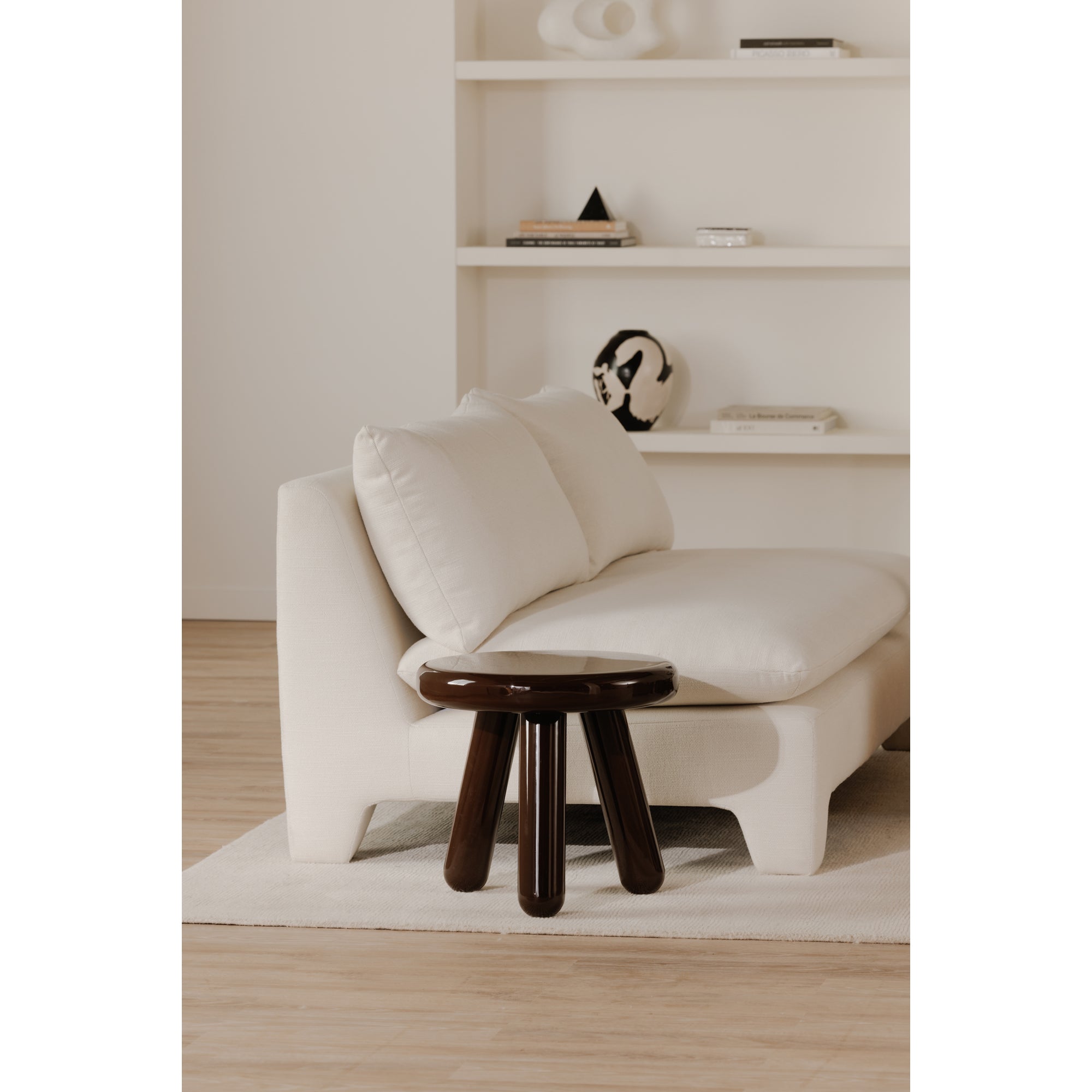 Moes Joy Accent Table Deep Red Lacquer EW-1020-22