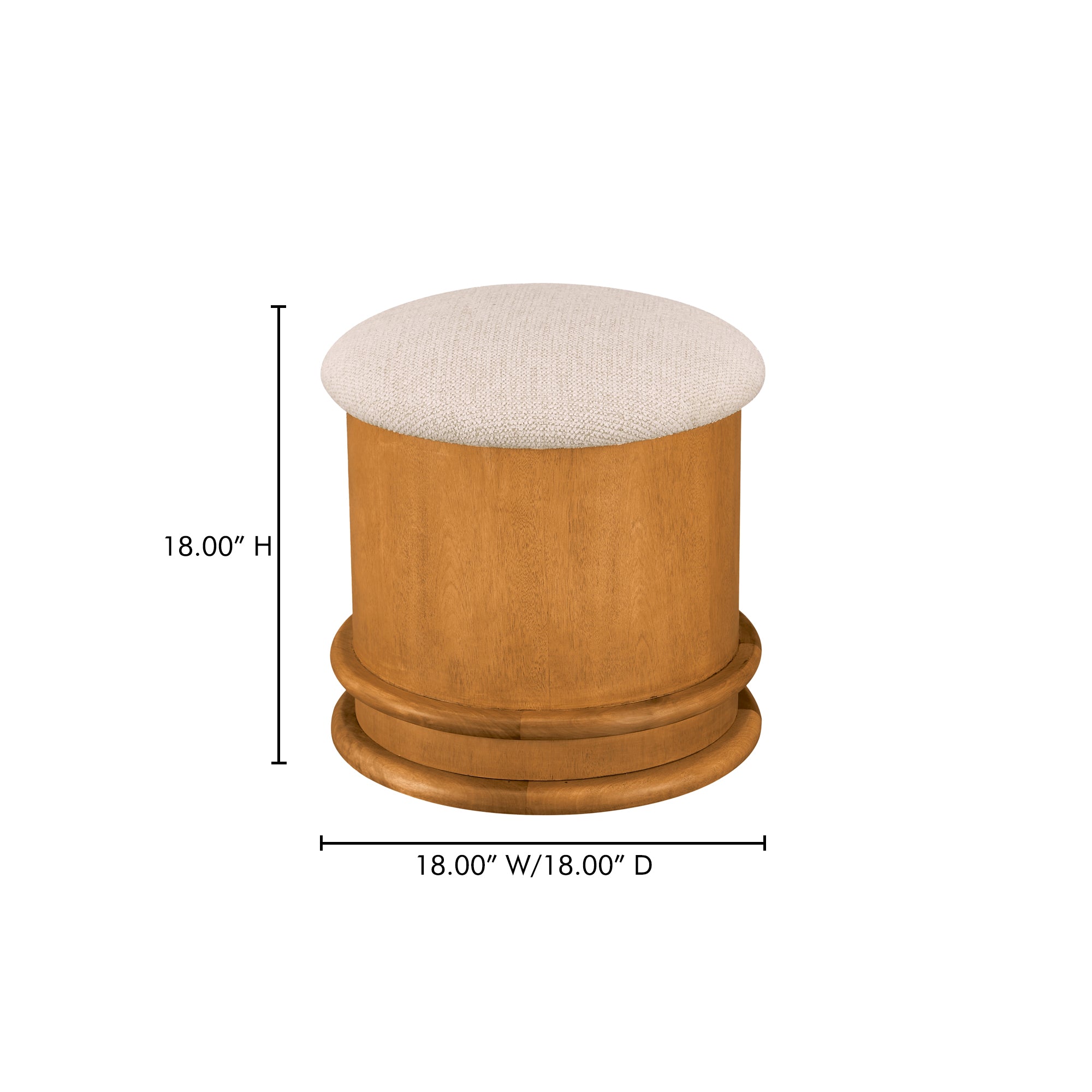 Moes Piccolo Storage Stool Flecked Oatmeal EW-1028-34
