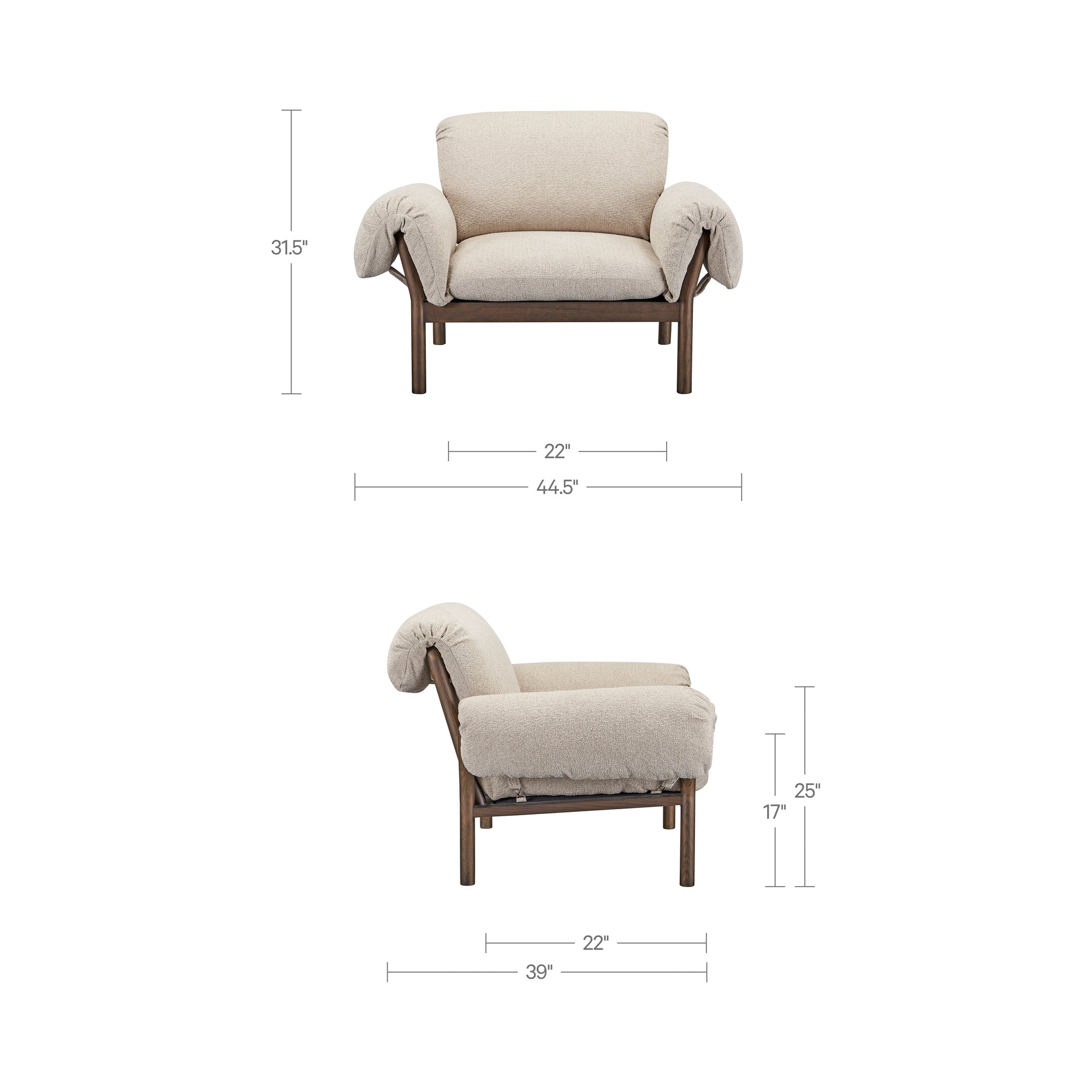 Moes Cardero Lounge Chair Beige EW-1038-34
