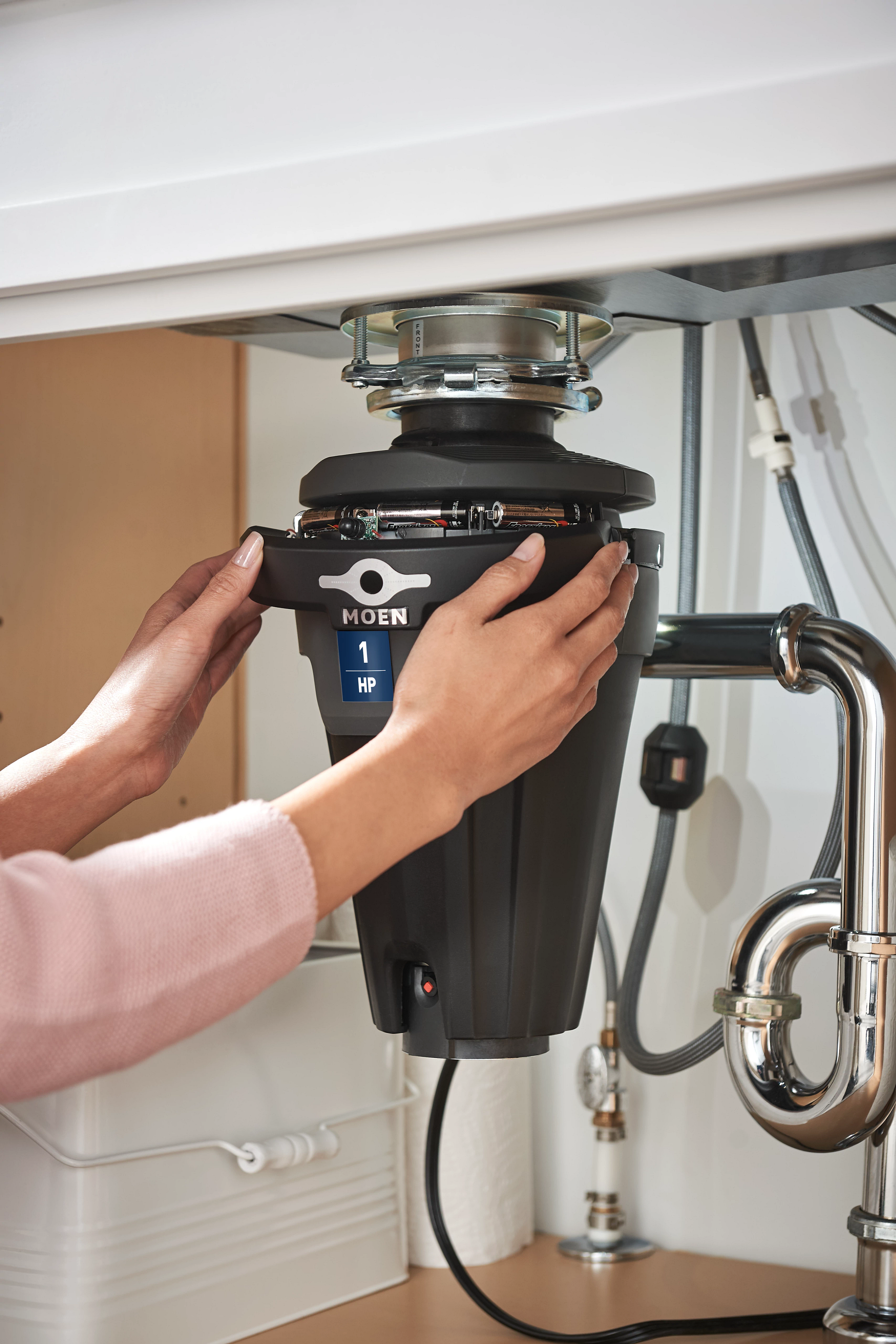 Moen EXL100C EX Series 1 Horsepower Lighted Garbage Disposal