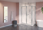 Elera 2 sided Shower Door - Brushed Nickel